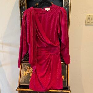 Ronny Kobo Collection Rich Red Long Sleeve Dress